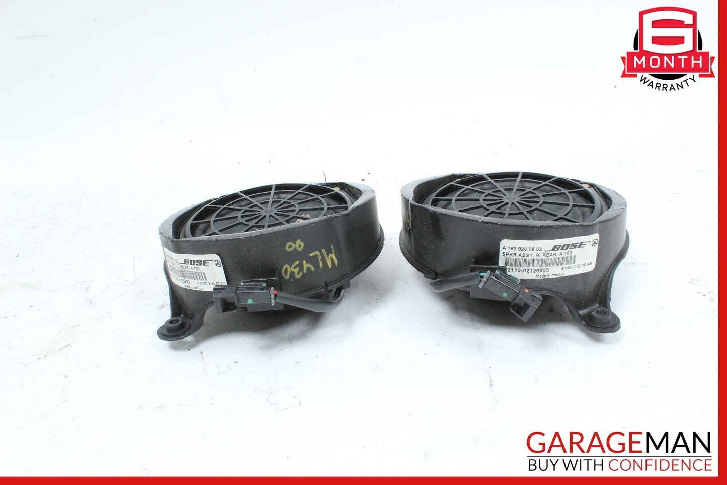 00-05 Mercedes W163 ML430 Rear Right & Left Side Door Audio Speakers Set OEM