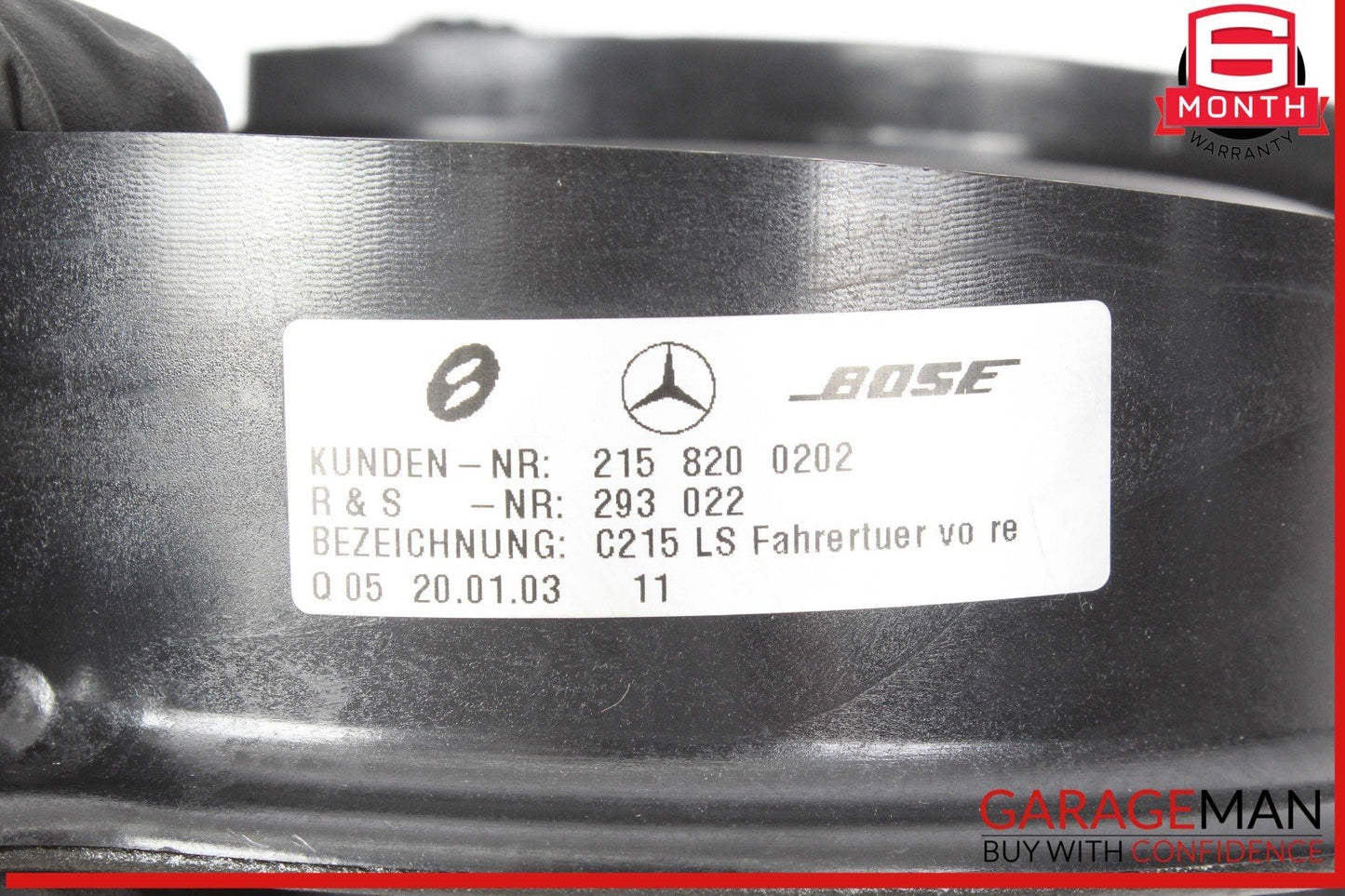 00-06 Mercedes W215 CL55 AMG Right Side Door Audio Speaker Tweeter OEM