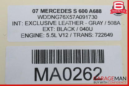07-14 Mercedes W221 S600 S550 Front Right Dash AC A/C Air Vent Trim Grill Black