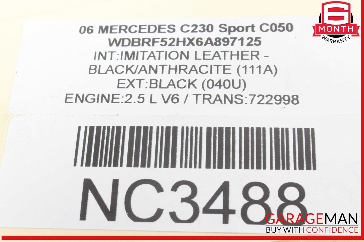06-11 Mercedes W203 C230 Sport Engine Motor Brake Vacuum Pump 2722300465 OEM