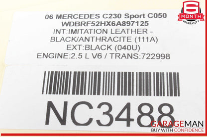 06-11 Mercedes W203 C230 Sport Engine Motor Brake Vacuum Pump 2722300465 OEM