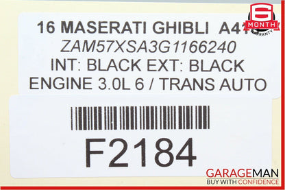 14-17 Maserati Ghibli Front Right Side Dash AC A/C Air Vent Grille Trim Panel
