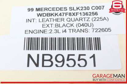 97-00 Mercedes R170 SLK230 Left Side Exterior Door Handle Black 1707660001 OEM