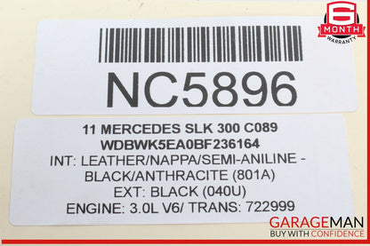05-11 Mercedes R171 SLK300 Rear Left Convertible Roof Top Trunk Lid Cylinder OEM