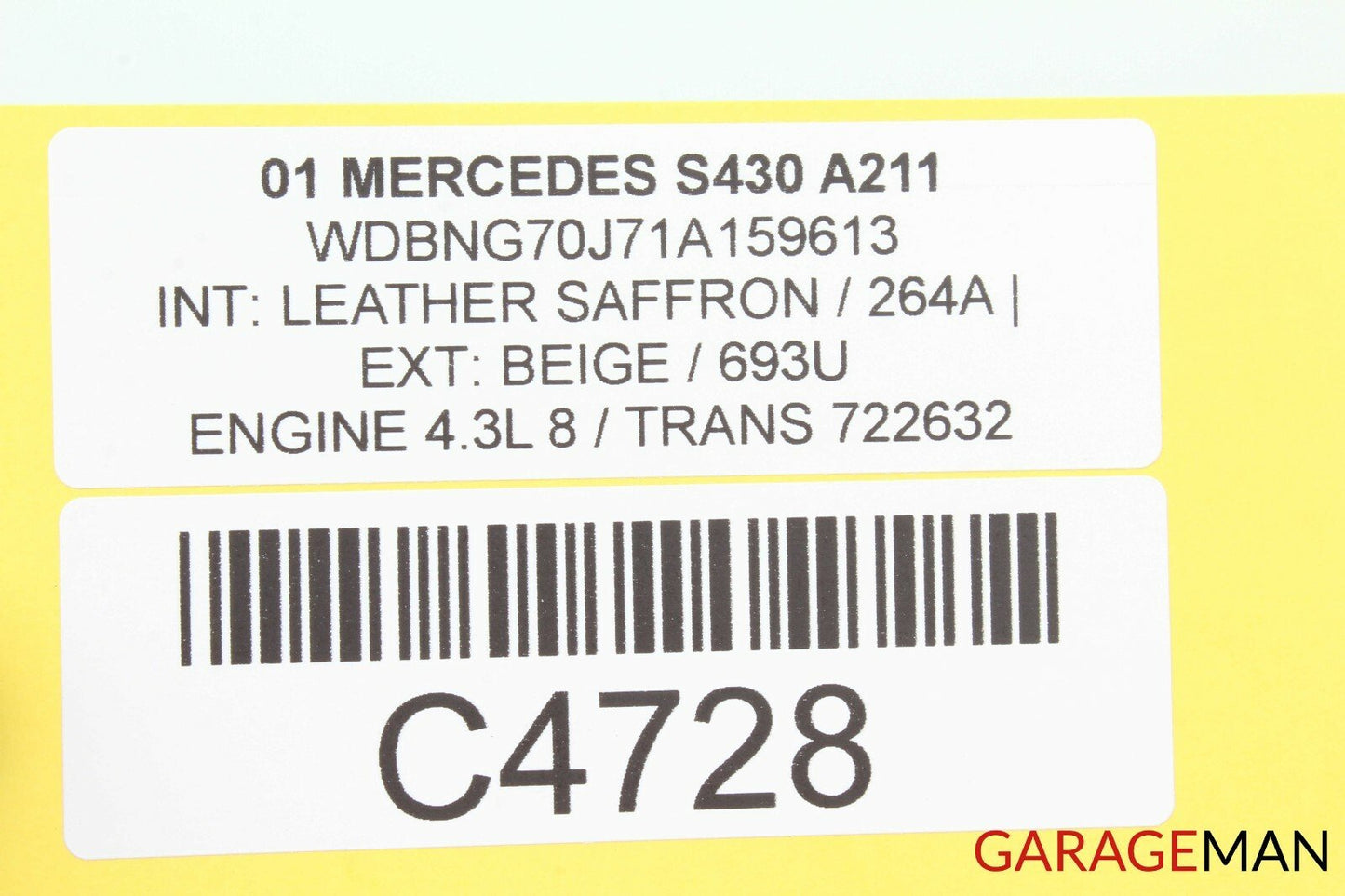 00-02 Mercedes W220 S430 Center Dash Climate Control Upper Radio Trim Bezel Wood