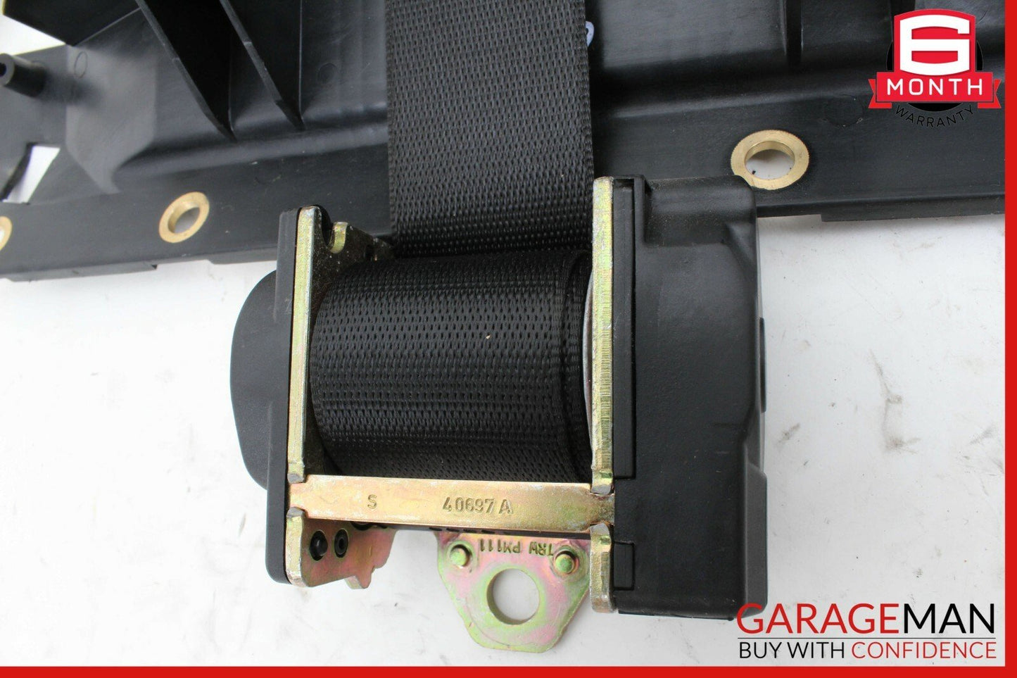 03-08 Mercedes R230 SL500 Rear Left Luggage Seat Belt Retractor Speaker Black