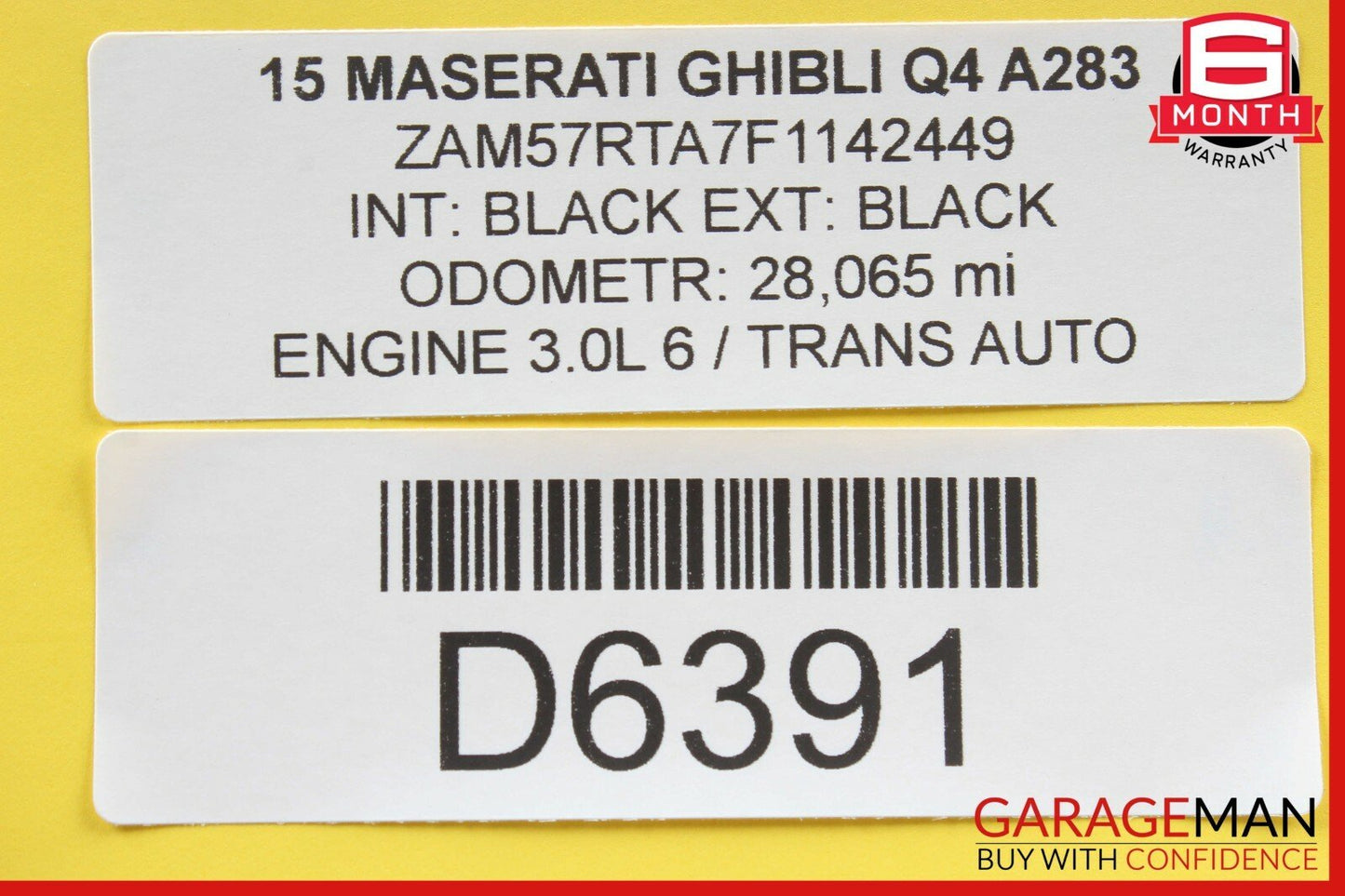 14-17 Maserati Ghibli Rear Left Side Door Molding Moulding Trim Panel Cover OEM