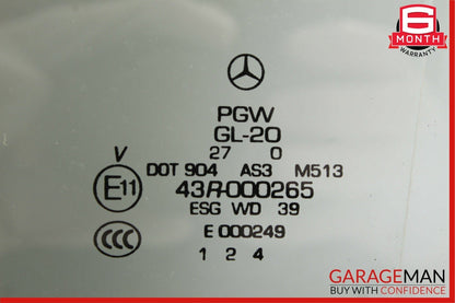 06-12 Mercedes W251 R350 R550 Rear Left Driver Side Door Window Auto Glass OEM