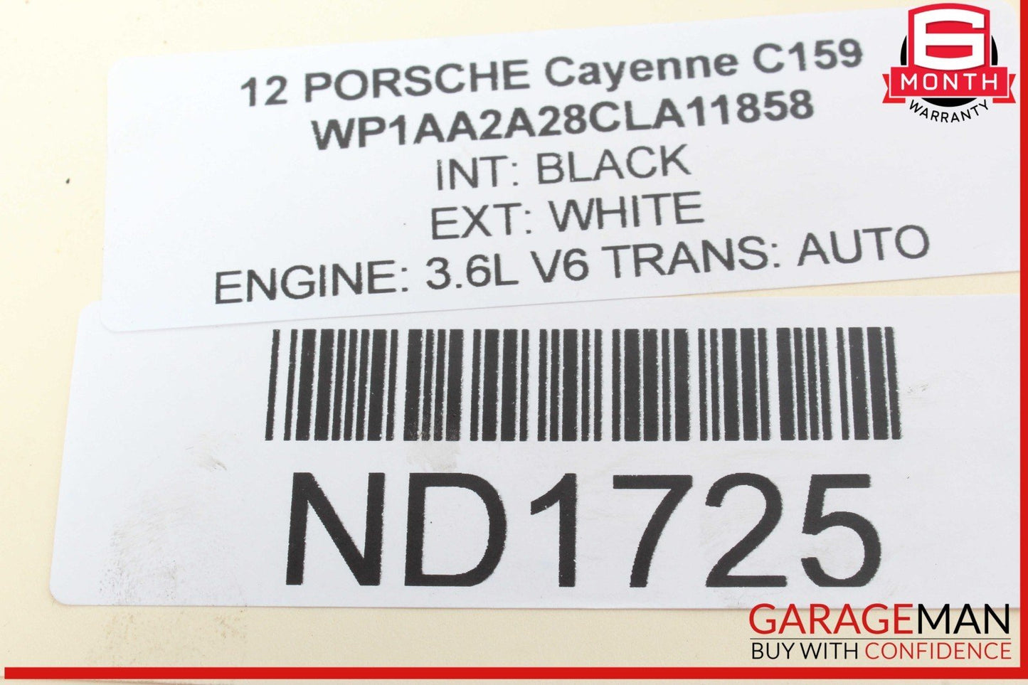 11-14 Porsche Cayenne 958 Power Brake Booster Master Cylinder Reservoir Assembly