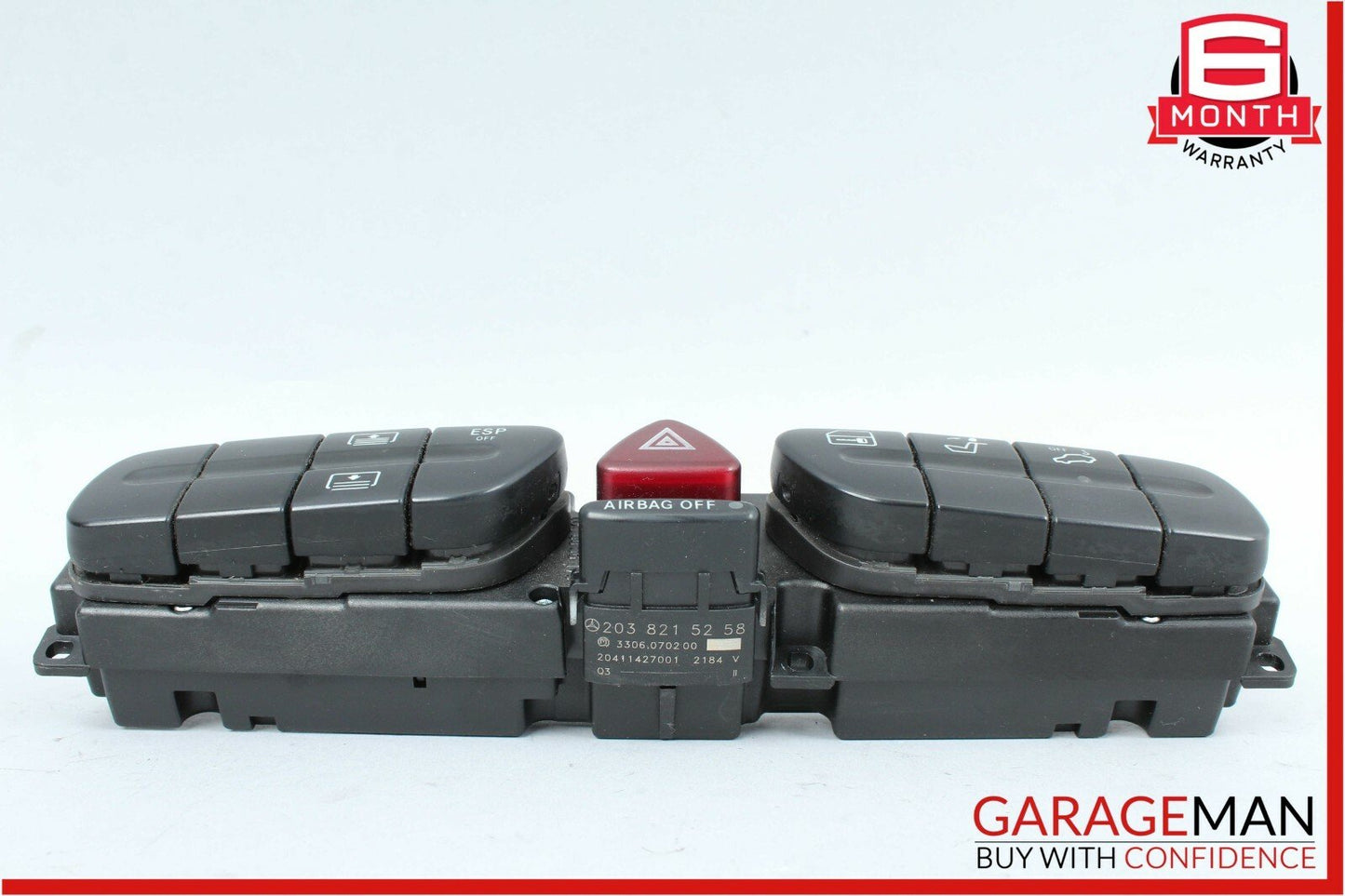01-04 Mercedes W209 CLK500 C240 Hazard Light Control Switch 2038216279 OEM