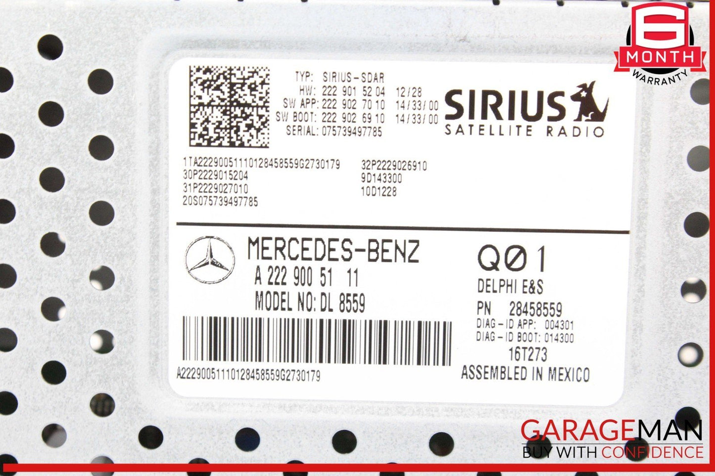 15-20 Mercedes W205 C300 Satellite Radio Receiver Control Module Unit OEM
