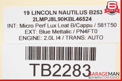 19-21 Lincoln Nautilus Rear Left Driver Side Door Control Module OEM