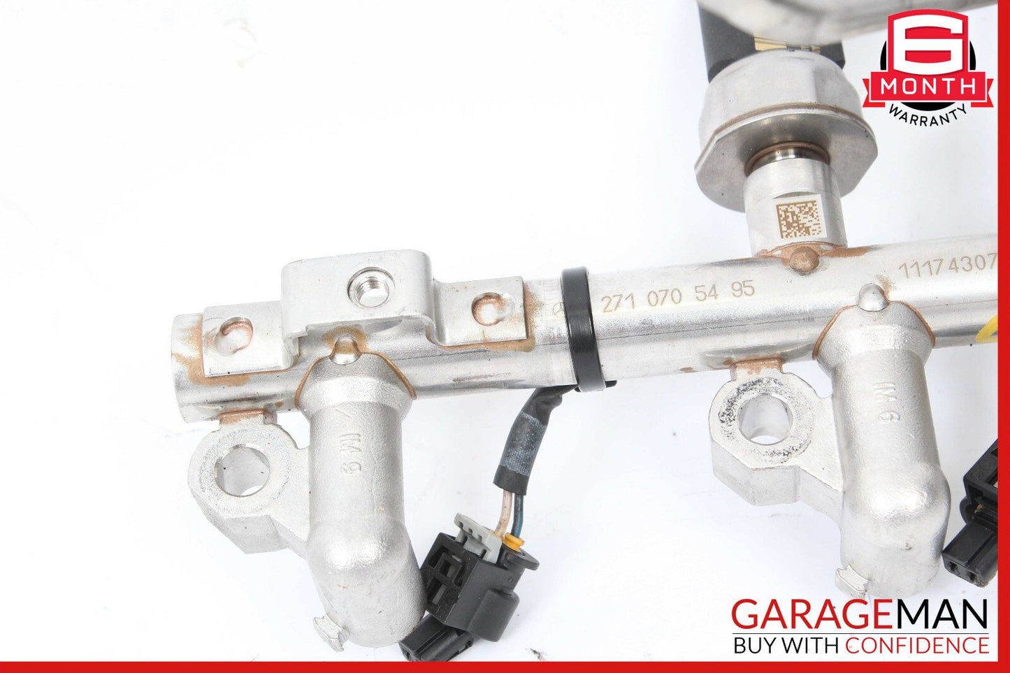 12-15 Mercedes W204 C250 SLK250 1.8L M271 Fuel Injector Rail Line Assembly OEM