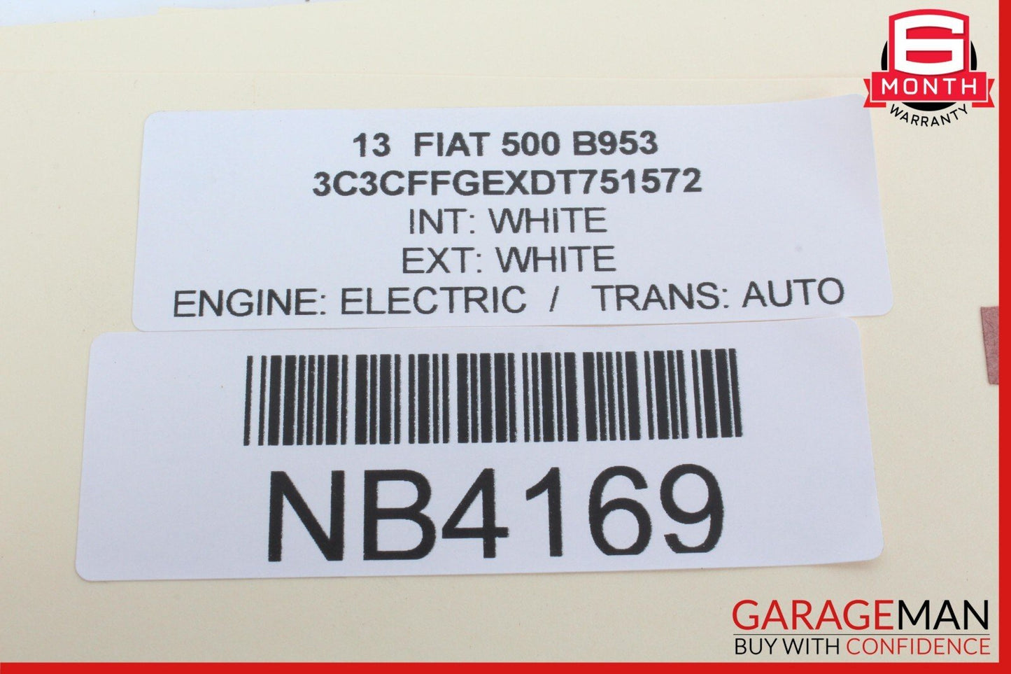 12-19 Fiat 500 Rear Left Driver Seat Belt Retractor Black OEM