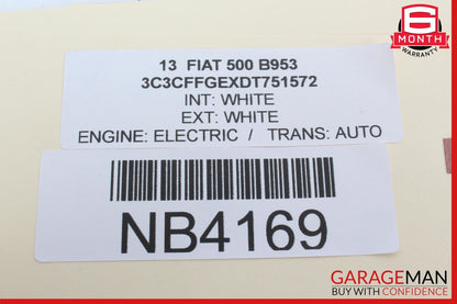 12-19 Fiat 500 Rear Left Driver Seat Belt Retractor Black OEM
