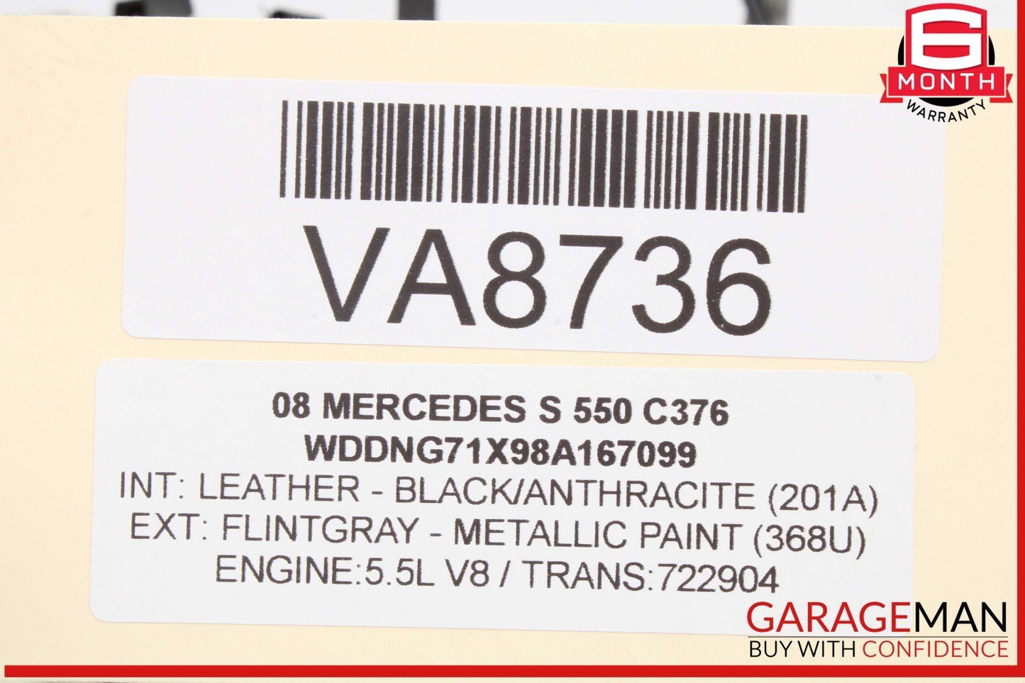 07-13 Mercedes W221 S550 S400 Rear Right Side Door Lock Latch Actuator OEM