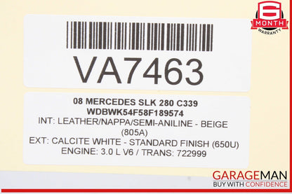06-11 Mercedes R171 SLK280 C230 Generator Alternator 150 AMP 2721540002 OEM