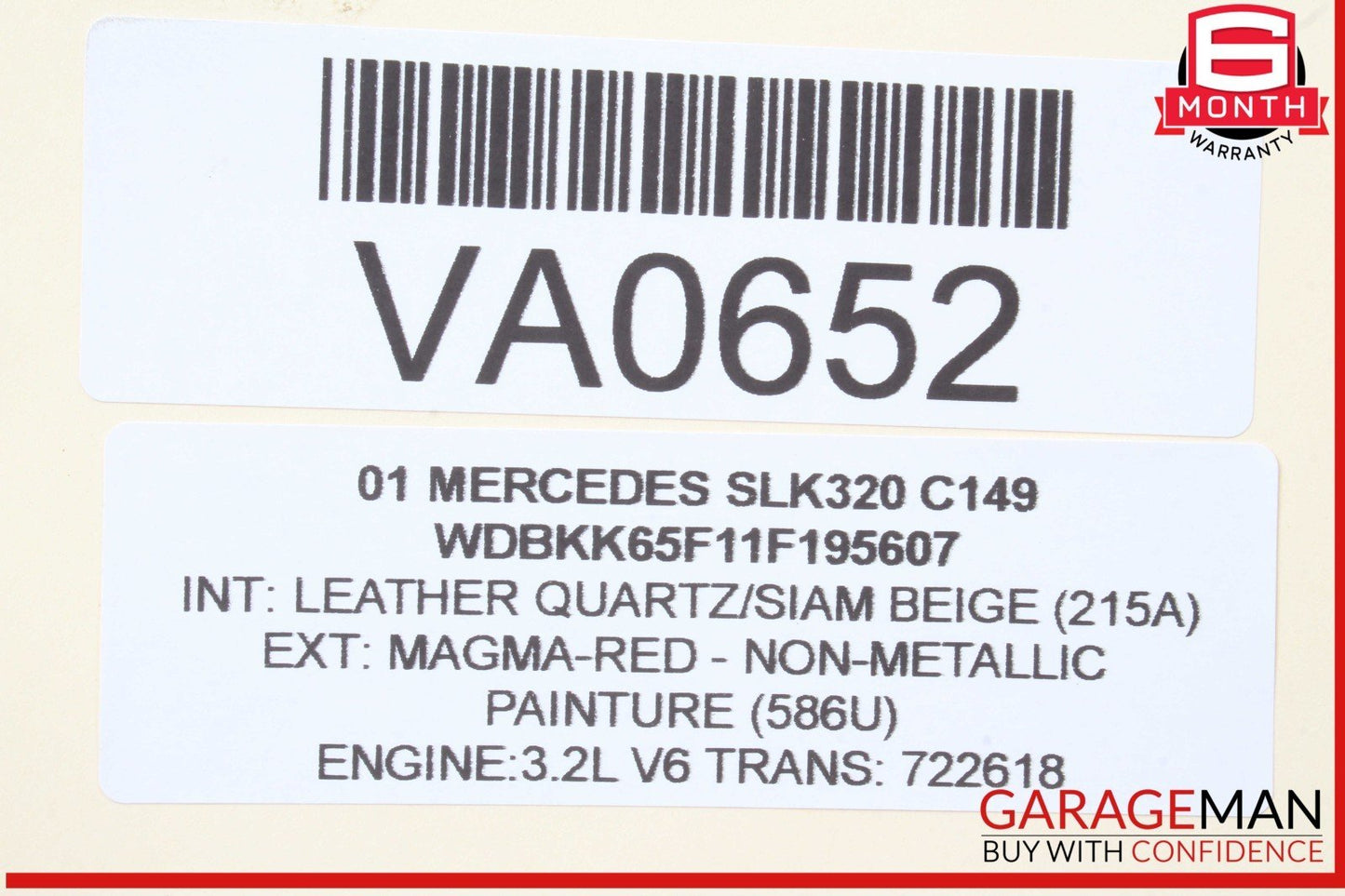 01-04 Mercedes R170 SLK320 Power Steering Rack Gear Box Gearbox 1244610805 OEM
