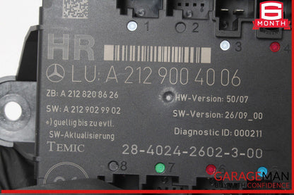 08-18 Mercedes W212 E350 Rear Right Side Door Control Module 2129004006 OEM