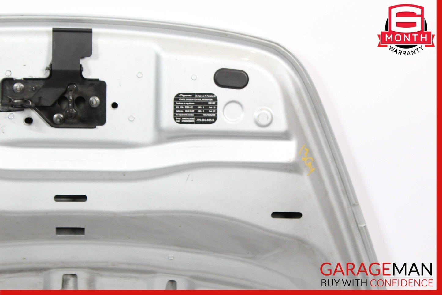 11-14 Porsche Cayenne 958 Front Hood Bonnet Panel Assembly Silver OEM