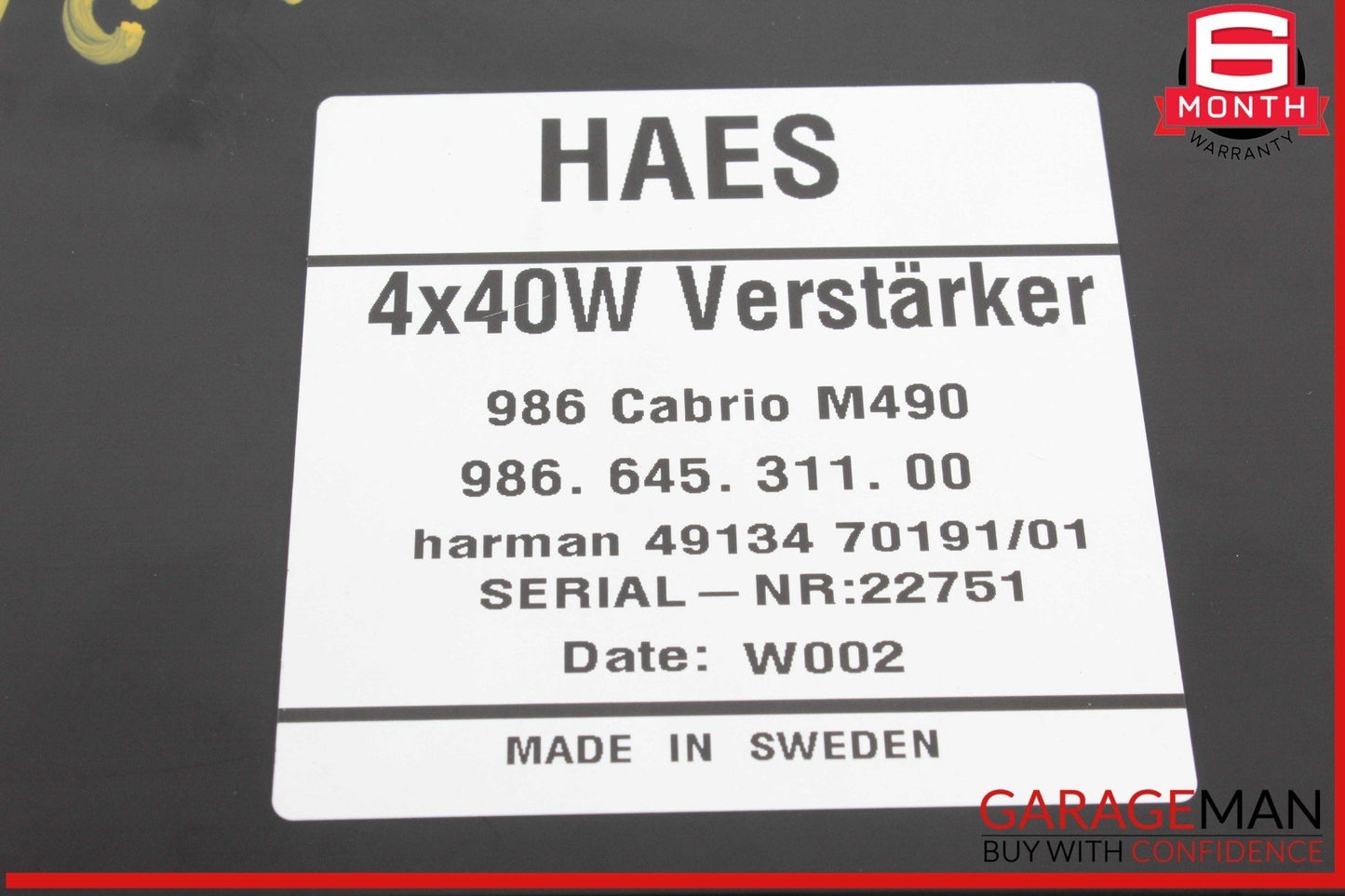 97-00 Porsche Boxster 986 HAES Radio Stereo Audio Amplifier Amp 98664531100 OEM