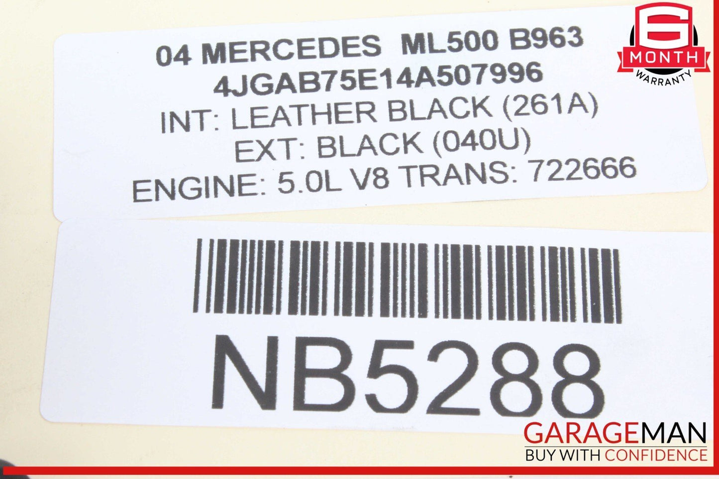 98-05 Mercedes W163 ML500 ML320 Rear Right Side Suspension Upper Control Arm OEM