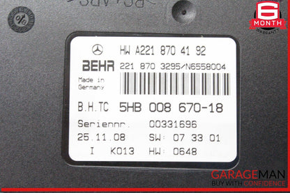 07-13 Mercedes W221 S550 S400 AC A/C Heater Control Module Unit 2218704192 OEM