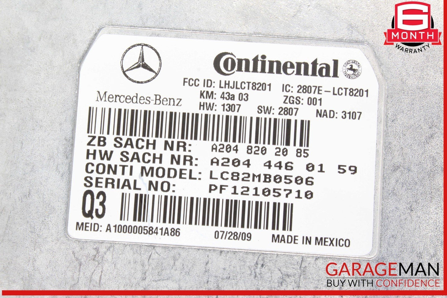 Mercedes X164 GL450 ML350 Voice Communication Control Module 2048202085 OEM