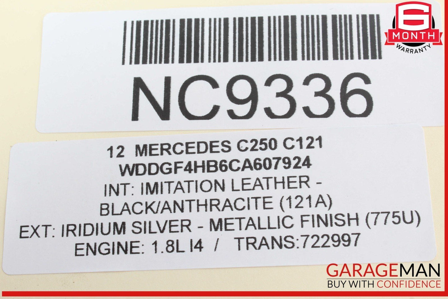 12-14 Mercedes W204 C250 C300 Floor Gear Shift Shifter Knob Boot Cover Black OEM