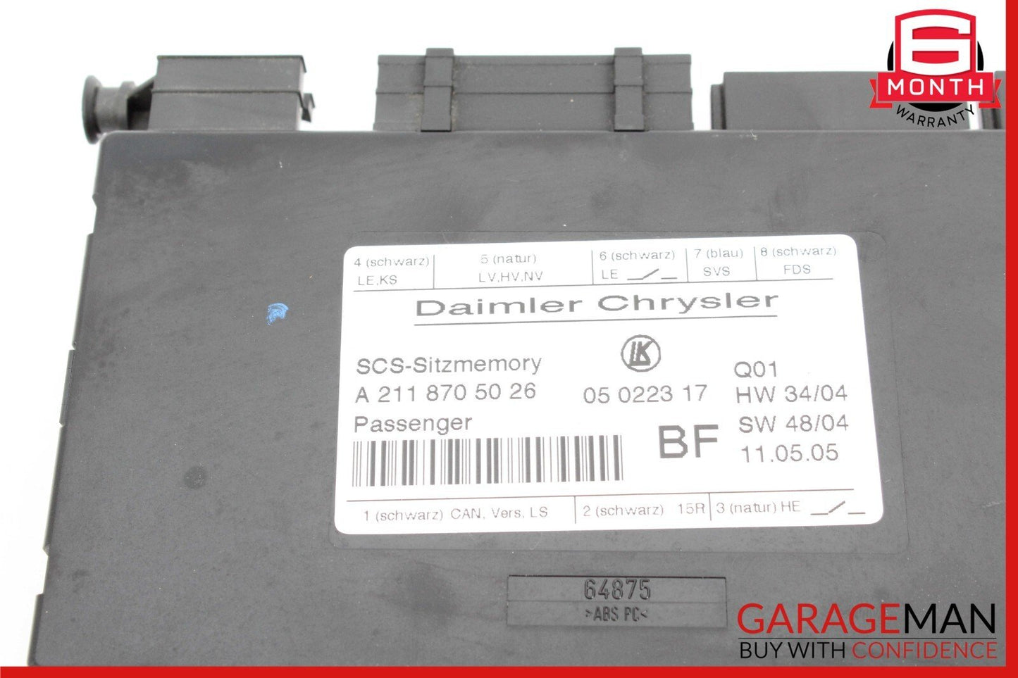 03-12 Mercedes W164 ML350 E350 Under Seat Control Module Front Right Side OEM