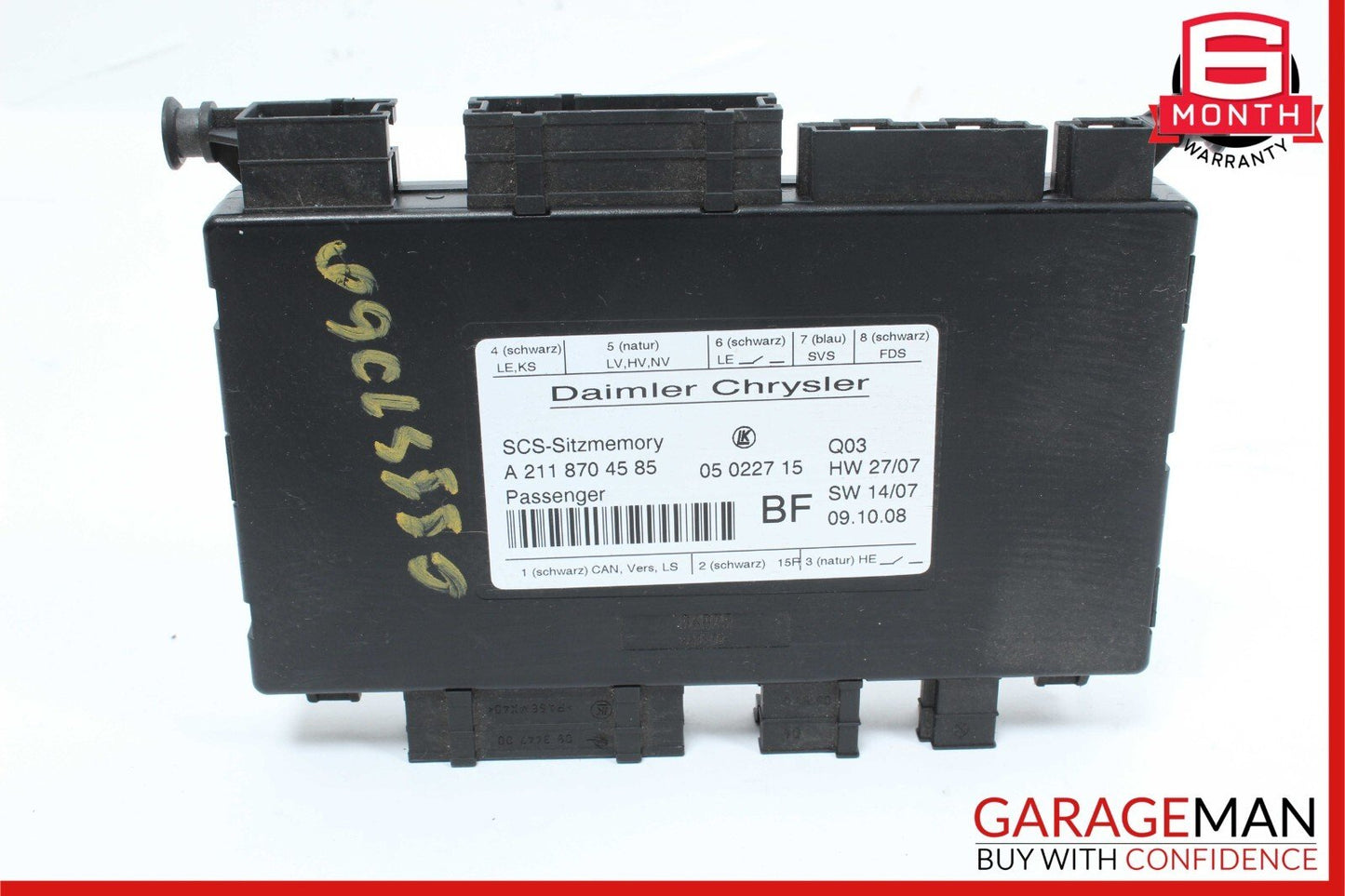 03-12 Mercedes W219 CLS550 GL450 Under Seat Control Module Front Right Side OEM