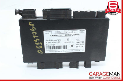 03-12 Mercedes W219 CLS550 GL450 Under Seat Control Module Front Right Side OEM