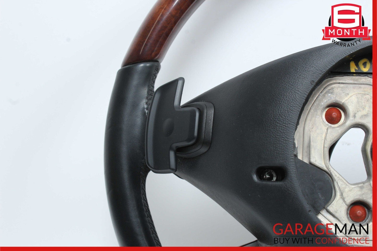 10-13 Mercedes W221 S550 S600 Steering Wheel w/ Paddle Shifters Black Wood OEM