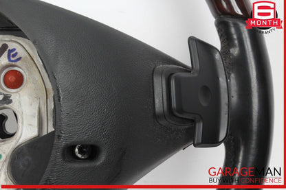 10-14 Mercedes W221 S550 S600 Steering Wheel w/ Paddle Shifters Black Wood OEM