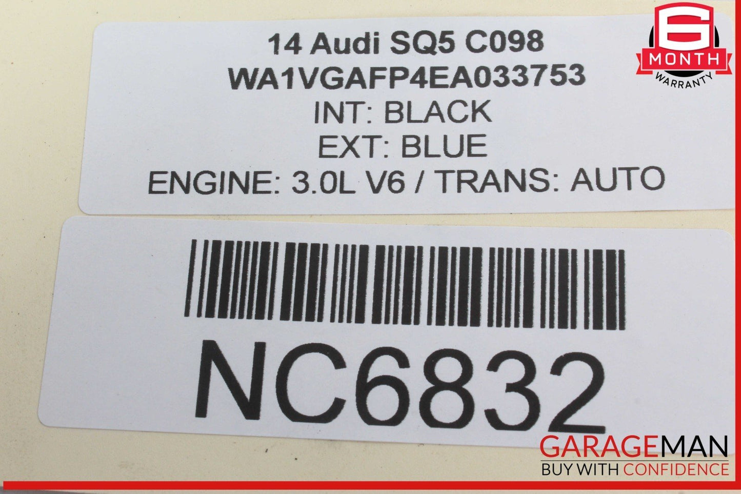14-17 Audi SQ5 Rear Left Driver Side Door Lock Latch Actuator 8K0839015D OEM
