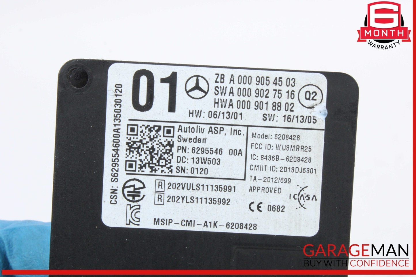 13-20 Mercedes W204 C250 Rear Bumper Blind Spot Radar Distance Sensor Module OEM