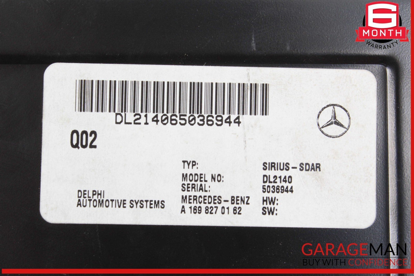 03-09 Mercedes W209 CLK350 Sirius Satellite Radio Receiver 1698270162 OEM