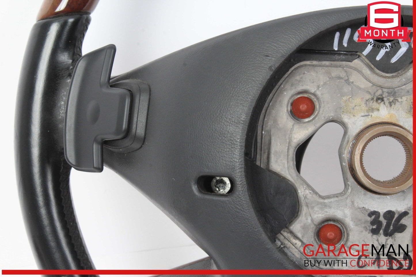 10-14 Mercedes W221 S550 S600 Steering Wheel w/ Paddle Shifters Wood OEM