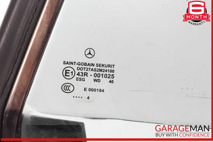 03-12 Mercedes R230 SL500 SL55 AMG Rear Left Side Quarter Window Glass OEM