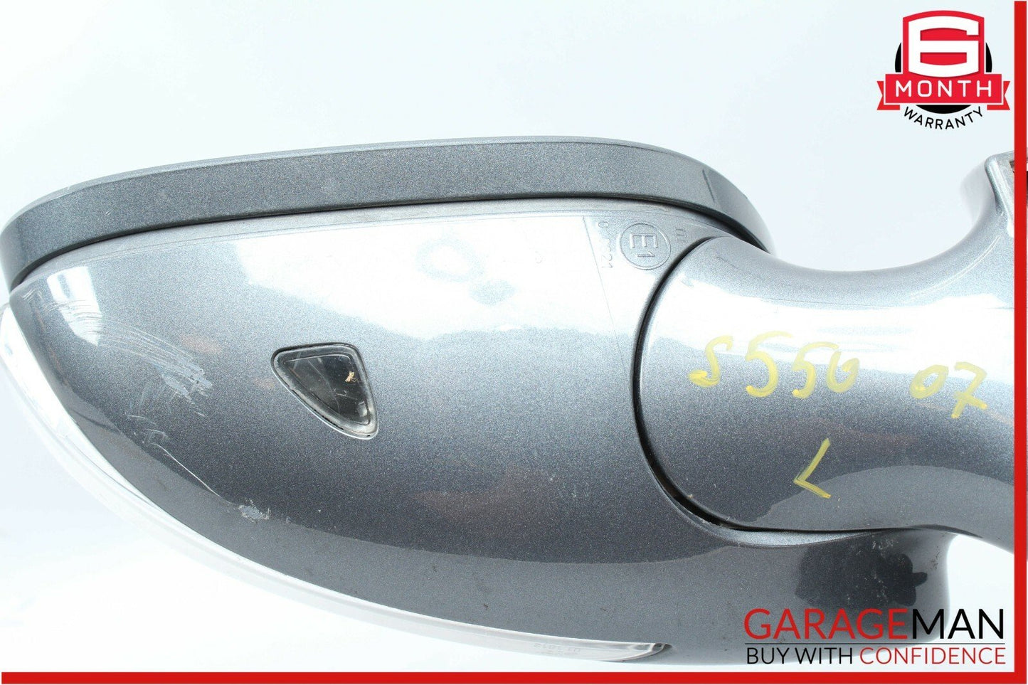 07-09 Mercedes W221 S550 Front Left Driver Side Mirror Door Rear View Flintgray