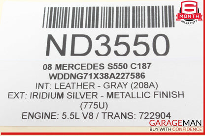 07-14 Mercedes W221 S550 CL550 Electronic Parking Button Switch 2215401445 OEM