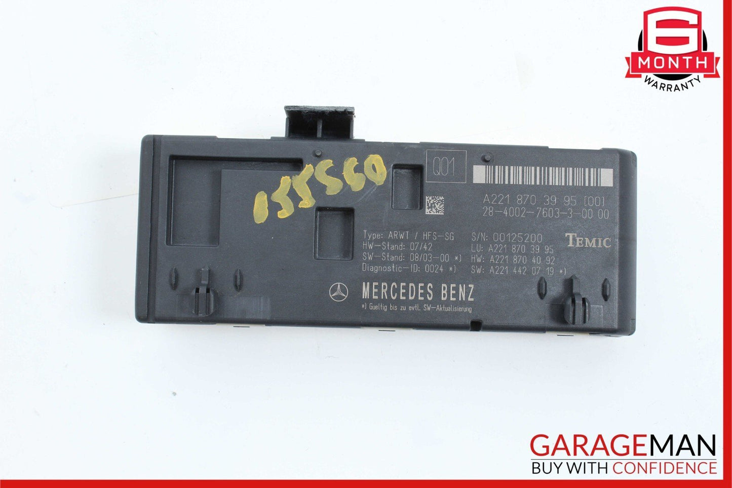 07-14 Mercedes W221 S550 CL550 Trunk Release Remote Open Close Module Unit OEM