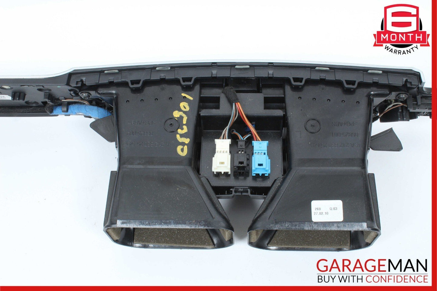 10-13 Mercedes W212 E350 Center Dash A/C Air Vent Hazard Light Trim Assembly OEM