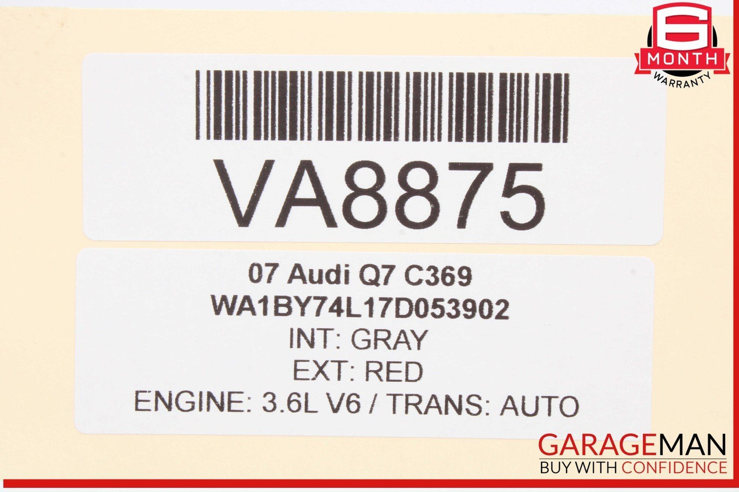 07-09 Audi Q7 Volkswagen Touareg 3.6L Engine Throttle Body 03H133062 OEM