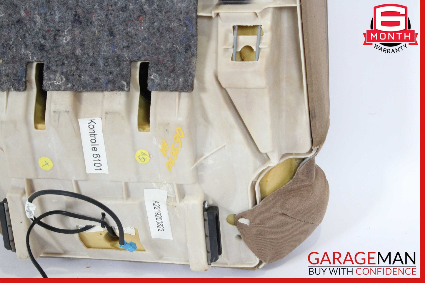 07-09 Mercedes W221 S600 Rear Right Recline Lower Bottom Seat Cushion OEM