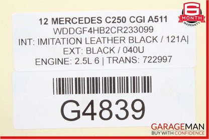 08-14 Mercedes W204 C250 C63 AMG Top Roof Shark Fin GPS Radio Antenna Black