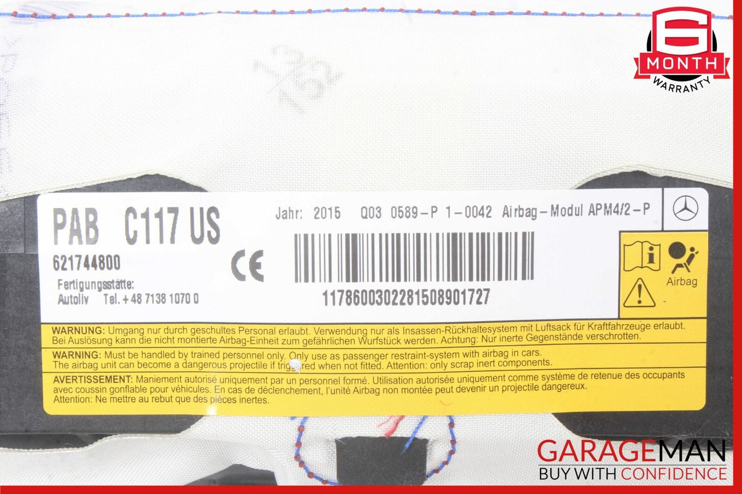 15-20 Mercedes W117 CLA250 Front Right Instrument Panel Cover 1178600302 OEM