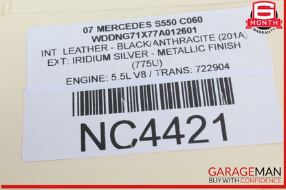 07-14 Mercedes W221 S550 CL600 Trunk Seat Lumbar Vacuum Pump 2218000248 OEM