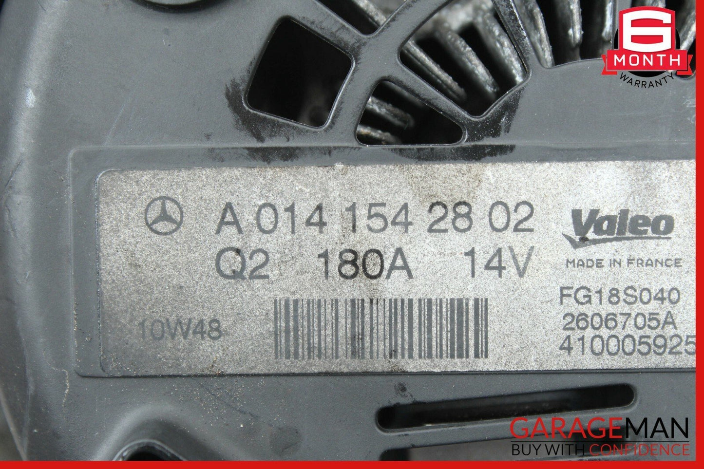 10-13 Mercedes W221 S400 Hybrid 3.5L V6 180 AMP Alternator 0141542802 OEM