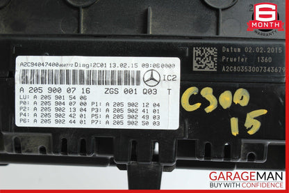 15-18 Mercedes W205 C300 Speedometer Odometer Instrument Cluster Gauge OEM